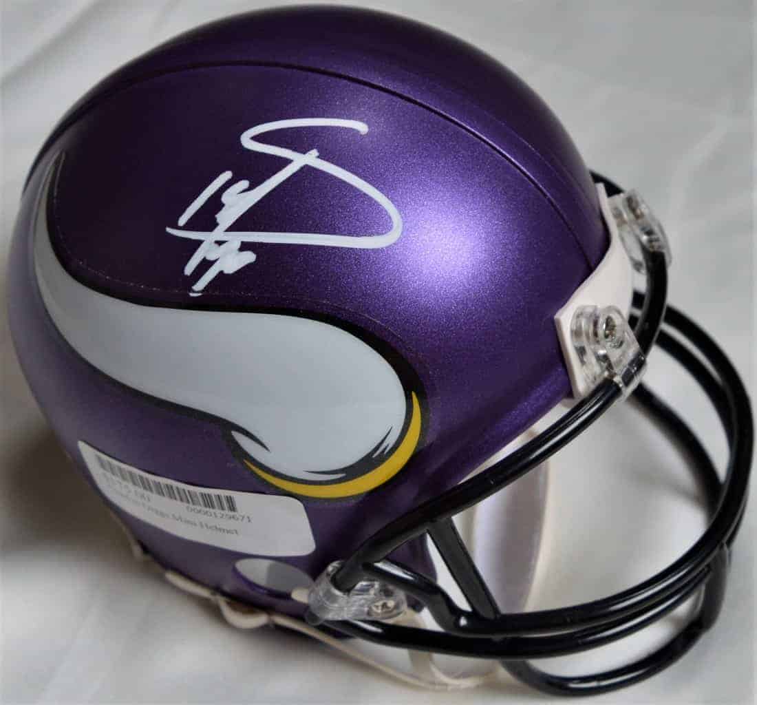 stefon diggs signed mini helmet