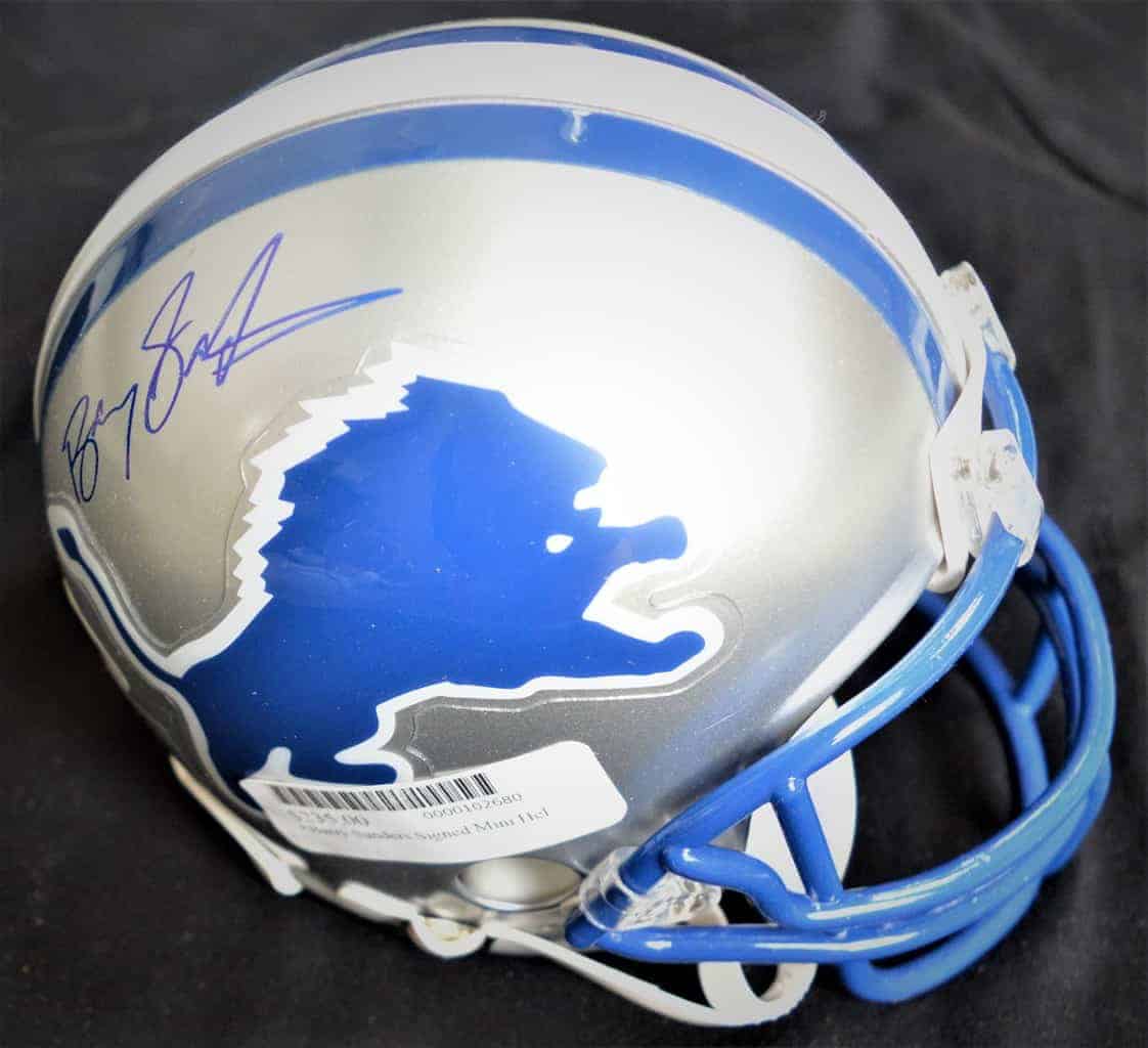 barry sanders helmet